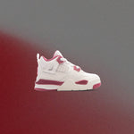 Air Jordan 4 Retro 'Valentine's Day' (TD) - Pale Ivory/Sierra Red