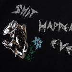 Shit Happens Rhinestone S/S Tee - Black
