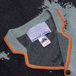 Smile Heavy Knit Shirt - Black/Blue