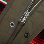 Coat - Khaki/Red/Green