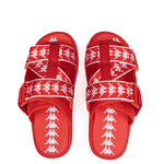 222 Banda Mitel 1 Sandals - Red Flame/White