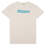 Logo Tape Cabal T-Shirt - White Cream/Blue Turkis