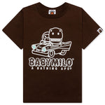 Kid's Milo Dinosaurs Reflector Print Tee - Brown