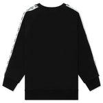 Kids Baby Milo Line Tape Relaxed Fit Crewneck Sweatshirt - Black