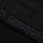 Knitted Panel Shorts - Black