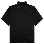 Lace Button Up - Black