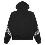 Lace Panel Hoodie - Black