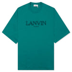 Paris Embroidered Oversize T-Shirt - Teal Blue