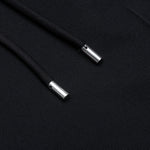 Straight Fluid Pants w/ Drawstrings - Black