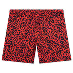 Leopard Active Shorts - Red