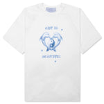 Life is Beautiful Ribbed Raglan Tee - White Rib
