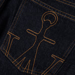 Logo Grid Turn up Workwear Jeans