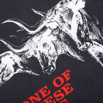 Long Horn Short Sleeve T-Shirt - Washed Black
