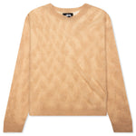Loose Knit Cross Cable - Sand
