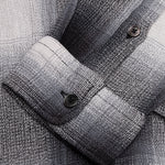 Loose Weave Plaid Shirt - Grey