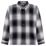 Loose Weave Plaid Shirt - Grey