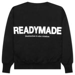 Mock Neck Smile Sweatshirt - Black