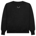 Mock Neck Smile Sweatshirt - Black