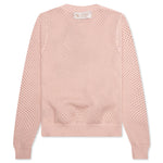 MA Swirl Crochet Crewneck - Blush