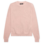 MA Swirl Crochet Crewneck - Blush