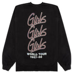 Motley Crue Girls Crew Fleece - Coal Pigment