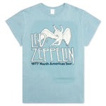 Led Zeppelin 1977 North American Tour Crew Tee - Blue Haze