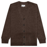 Button-Up Long-Sleeved Cardigan - Walnut