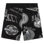 Monogram AOP Grayscale Sweatshorts - Black