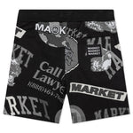 Monogram AOP Grayscale Sweatshorts - Black