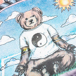 Namaste Bear Day and Night Hoodie - Lavender Lizard Tie-Dye
