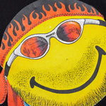 Smiley Don't Happy, Be Worry Sweatshorts - Black