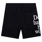 Smiley Don't Happy, Be Worry Sweatshorts - Black