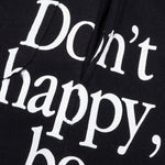 Smiley Don't Happy, Be Worry Sweatshorts - Black