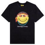 Smiley Don't Happy, Be Worry Tee - Black