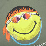 Smiley Don't Happy, Be Worry Tee - Green