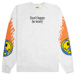Smiley Earth on Fire Crewneck - Ash