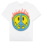 Smiley Earth on Fire T-Shirt - White