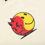 Smiley Good and Evil Tee - Cream