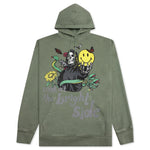 Smiley Look At The Bright Side Hoodie - Sage Green