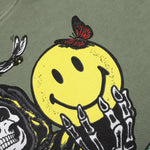 Smiley Look At The Bright Side Hoodie - Sage Green