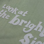 Smiley Look At The Bright Side Sweatpants - Sade Green