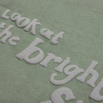 Smiley Look At The Bright Side Sweatshorts - Sage Green