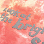 Smiley Look At The Bright Side Tie-Dye Sweatshorts -Pink
