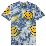 Smiley Sun Dye Tee - Yellow/Blue