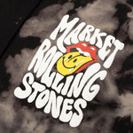 Smiley Rolling Stones Tie-Dye Hoodie - Black Tie-Dye