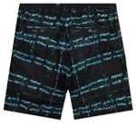 Crossroads Print Black Poplin Bermuda Pants - Black