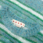 Striped Mohair Sweater - Turquoise