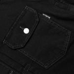 Shearling Denim Jacket - Black