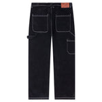 Messy Stitched Work Pants - Black