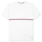 Midweight Jersey Stripe S/S Tee - White